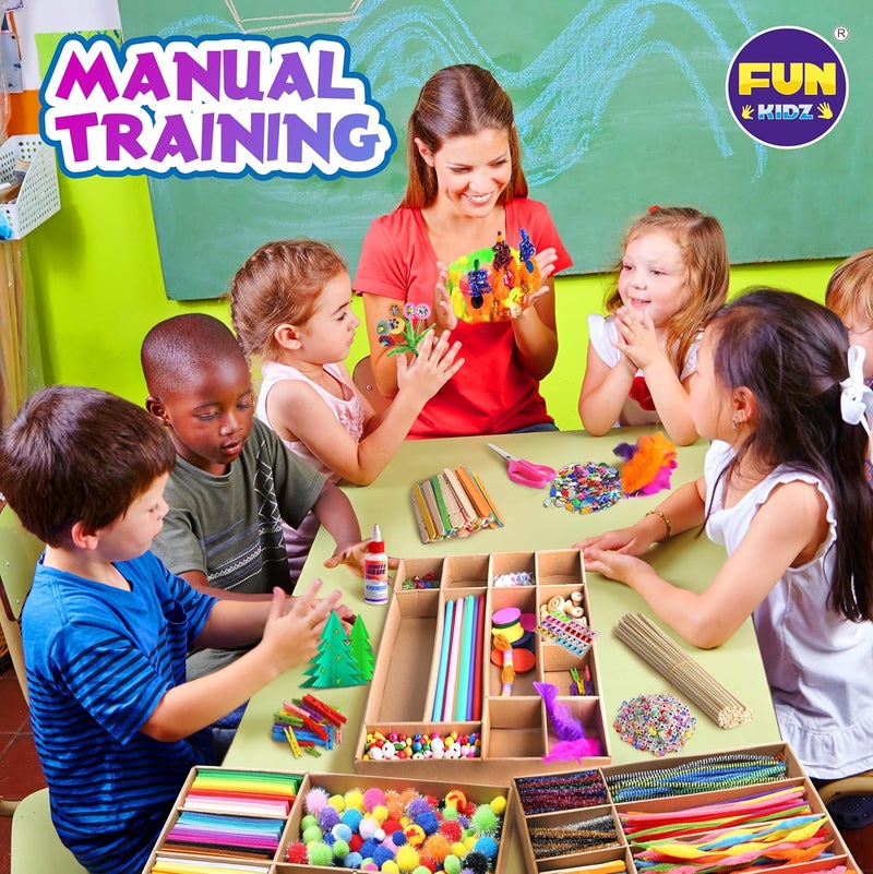 DEVELOPE BY PLAY 3 Layers Jumbo Arts and Crafts Supplies Warehouse, Biggest Chest Box 17.91Wx12.4L Includes 1600+ Giant Craft Materials Kit for Kids 6-12 Creative Toys Birthday Gift for Preschool Girls and Boys - Image 5