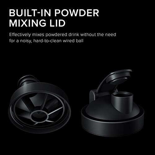 RESPAWN By Razer Stainless Steel Shaker - Black - Dual-Insulated Shaker Cup - Built-In Grate - Locking Cap - 20oz - Image 4
