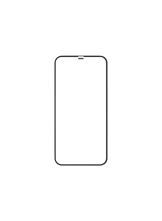 NIBEMINENT Anti-Fingerprint 3D Screen Guard with Silicone Bumper for iPhone 13 Clear - Image 1