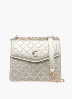 Le Confort Womens Monogram Embossed Crossbody Bag With Magnetic Closure  - Image 1