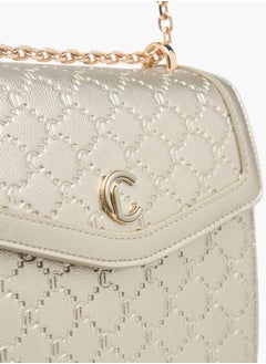 Le Confort Womens Monogram Embossed Crossbody Bag With Magnetic Closure  - Image 4