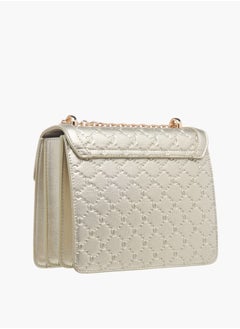 Le Confort Womens Monogram Embossed Crossbody Bag With Magnetic Closure  - Image 3