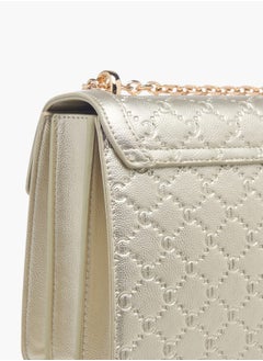 Le Confort Womens Monogram Embossed Crossbody Bag With Magnetic Closure  - Image 5