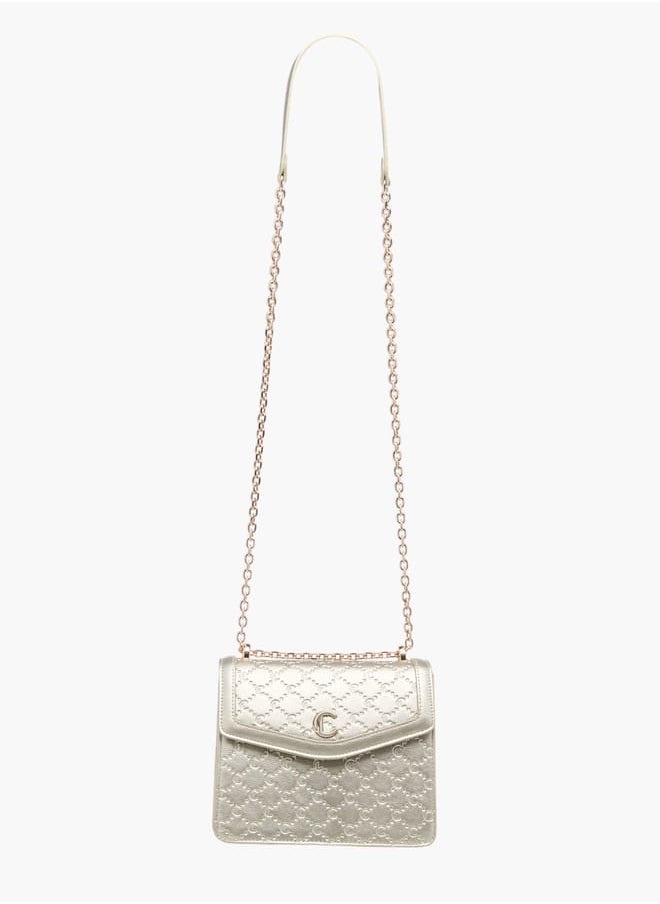 Le Confort Womens Monogram Embossed Crossbody Bag With Magnetic Closure  - Image 2
