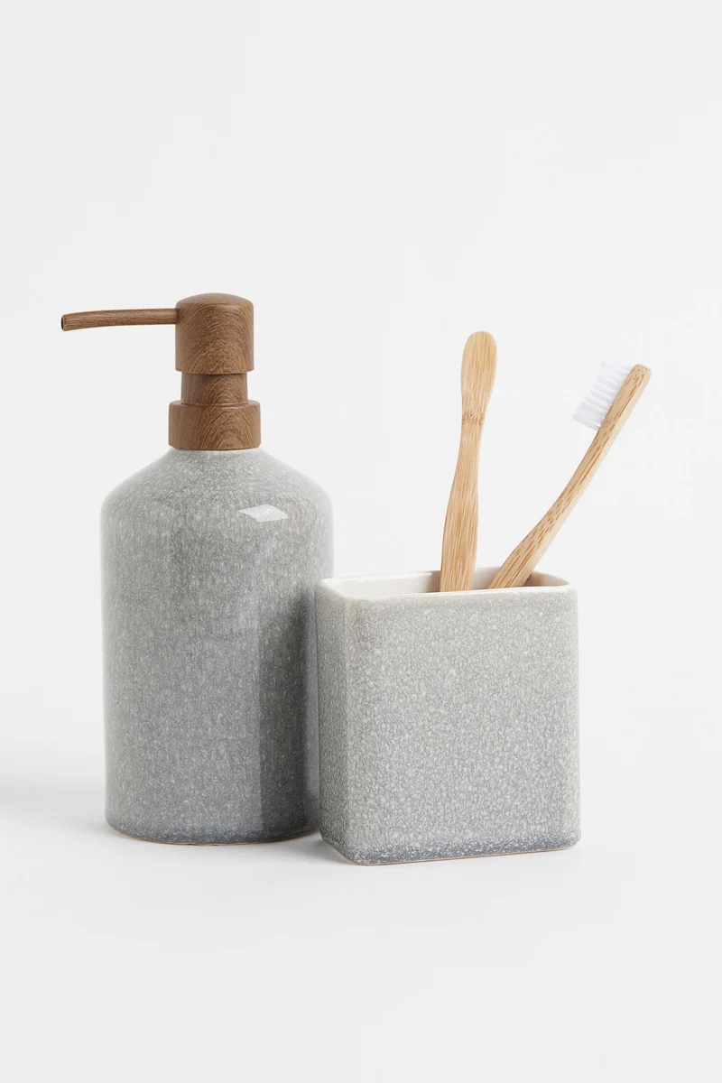 H&M Stoneware soap dispenser