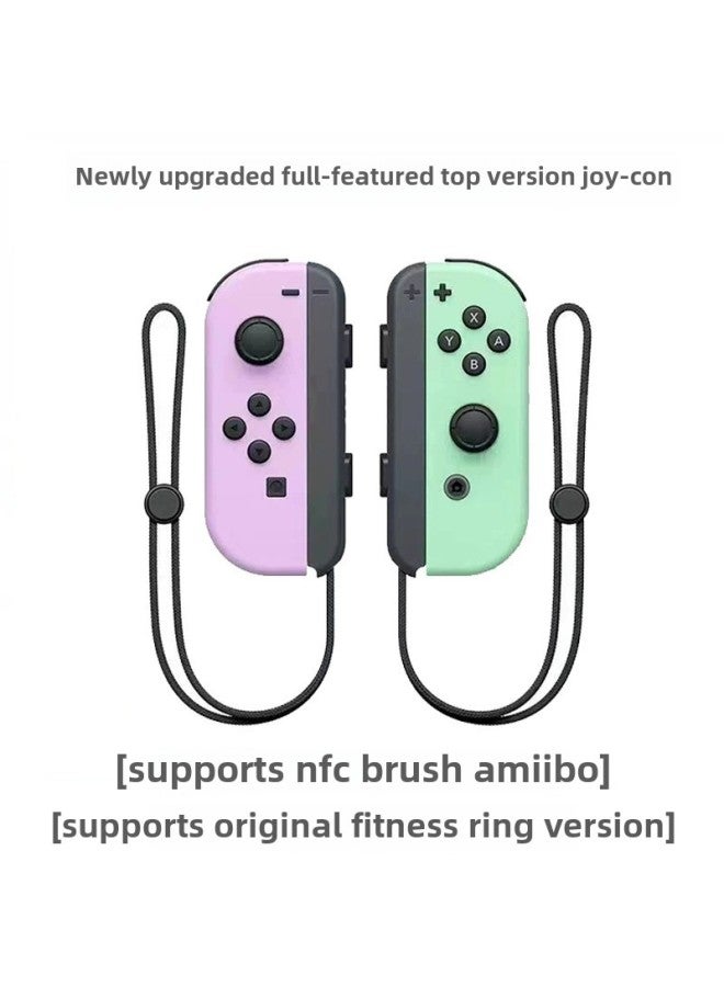 NS Switch Handle JOYCON Wireless Handle Left And Right Handle NS Bluetooth Vibration Somatosensory Game-Product Color:Classic Light Pink And Green Model (full-featured Version)  - Image 1