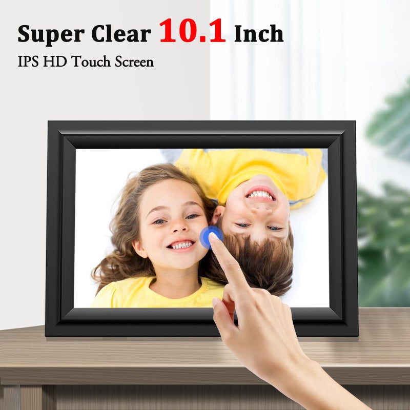 SAMMIX Digital Picture Frame 10.1 Inch WiFi Digital Photo Frame Electronic, IPS Touch Screen, 16GB, Tabletop&Wall-Mounted, Share Photos and Video with Uhale App, Birthday Gifts for Mom Women - Image 4