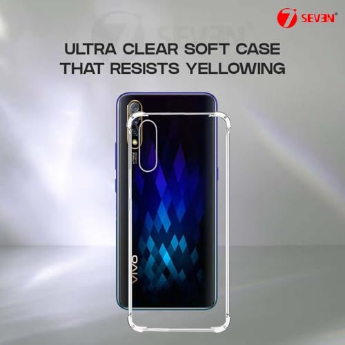 7-Seven 7SEVEN® Back Cover for VIVO S1 Transparent Mobile Back Case Shock Proof Design Camera Edges Protection Crystal Clear Phone Case Silicon Soft TPU and Flexible Bumper Phone Cover - Image 3