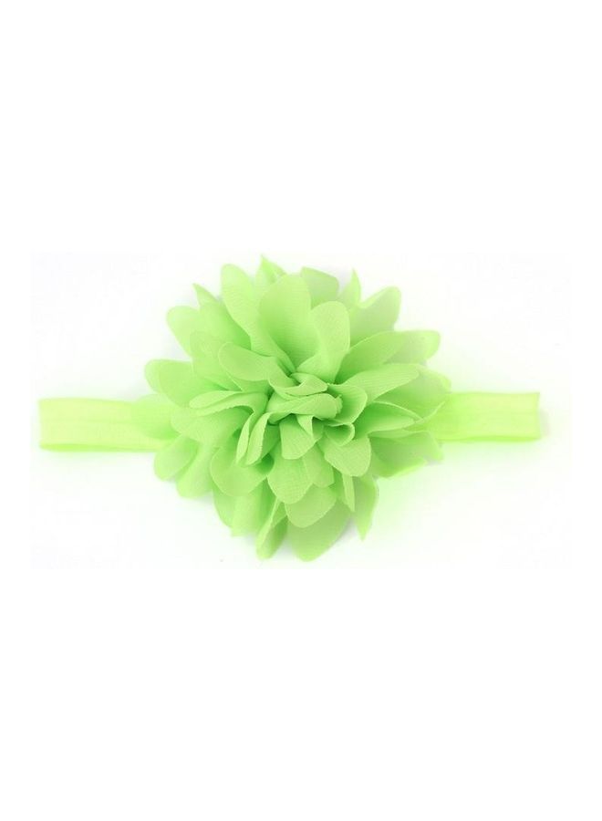 NIBEMINENT Baby Girl Elastic Children Hair Wear Flower Headband Light Green - Image 1