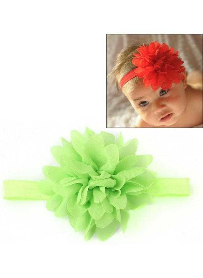 NIBEMINENT Baby Girl Elastic Children Hair Wear Flower Headband Light Green - Image 2