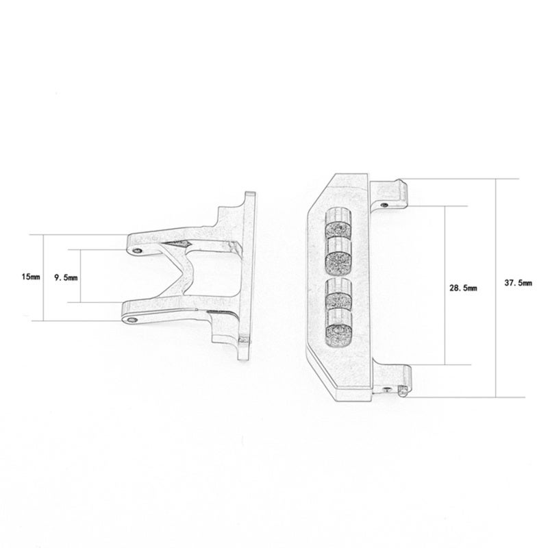 هيئة سيارة التحكم عن بعد: متوافقة مع Axial SCX24 90081 بنسبة 1/24، مصنوعة من سبائك الألومنيوم السوداء، سهلة التركيب، مقاومة للتآكل، متينة، لا تتشوه - مظهر جديد، صناعة دقيقة لمحبي تعديل سيارات التحكم عن بعد (RC Car) الذاتي - Image 5