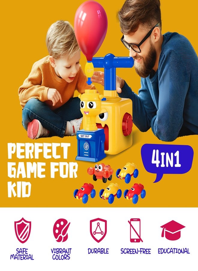 ROHSCE Balloon Launcher Toy Set, Powered Cars Toy with Pump, Creative Inflatable Balloon Pump Racing Car - Image 3
