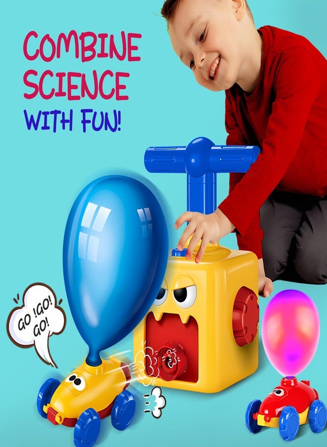 ROHSCE Balloon Launcher Toy Set, Powered Cars Toy with Pump, Creative Inflatable Balloon Pump Racing Car - Image 2