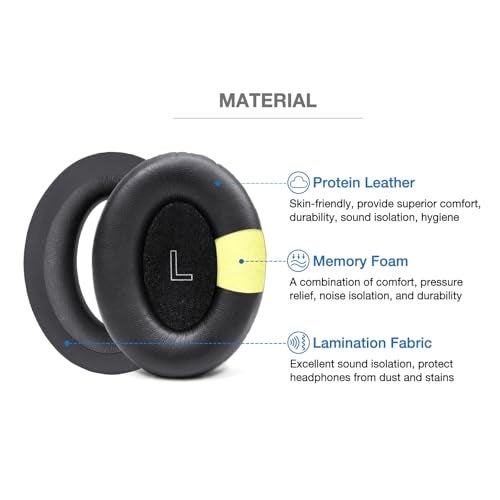 Voarmaks Replacement Ear Pads Headband Cushion Pad Compatible with Bose A30 Aviation Headset Including Inner Foam Filter Inserts 3 Mic Covers Windscreen Protein Leather Memory Foam Refresh Kit - Image 3