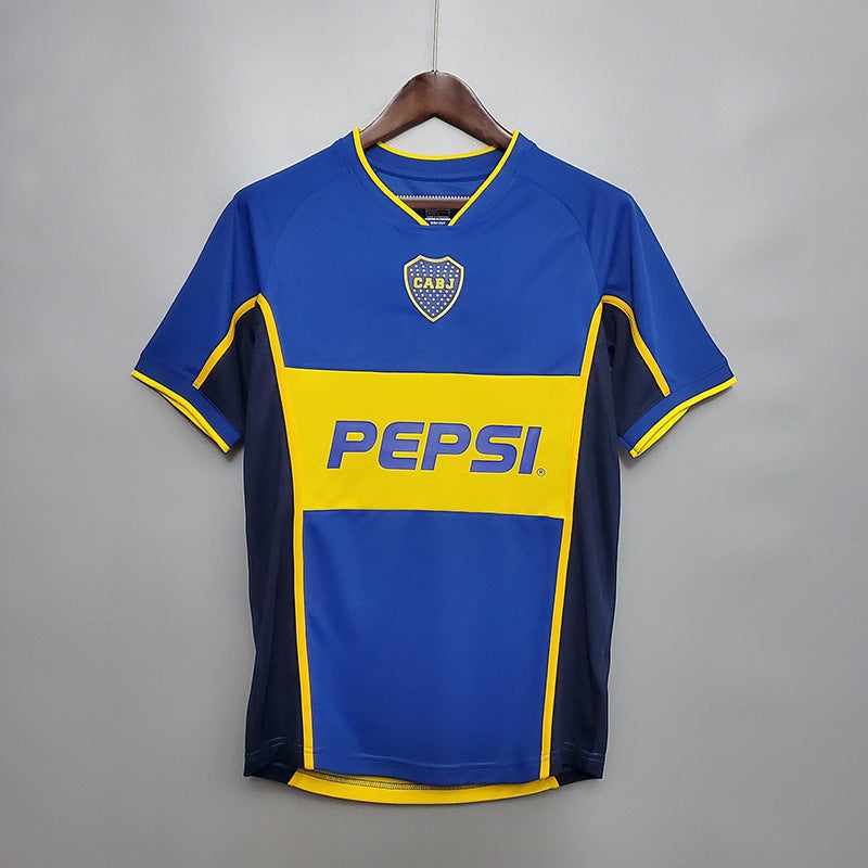 9798 Boca Vintage Cold Jersey No. 10 Riquelme No. 9 Palermo Maradona Home Football Uniform - Image 4