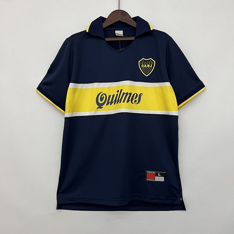 9798 Boca Vintage Cold Jersey No. 10 Riquelme No. 9 Palermo Maradona Home Football Uniform - Image 3