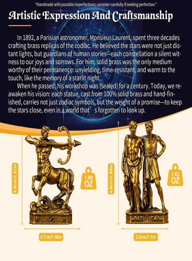 chovy تمثال برج الميزان - تمثال نحاسي مصنوع يدويًا بالكامل، قطعة ديكور فريدة للمنزل والمكتب، هدية مثالية لعشاق الأبراج - Image 3
