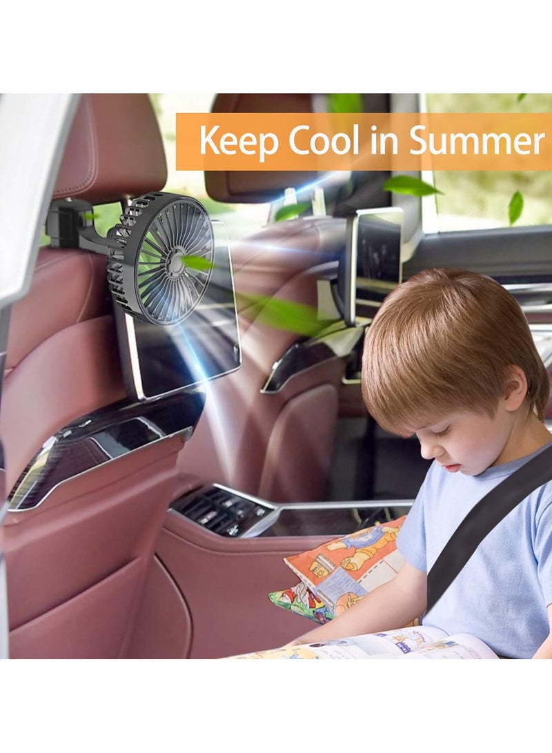ToolHouse Portable USB Car Fan 3-Speed Car Electric Fan with Low Noise Car Cooling Fan with Free Angle Adjustment Air Circulation Fan for SUV RV Vehicles  - Image 2