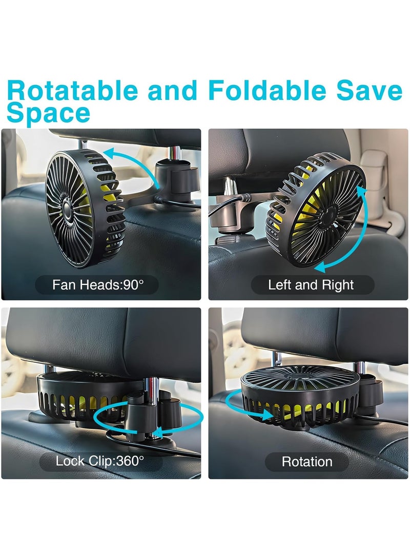 ToolHouse Portable USB Car Fan 3-Speed Car Electric Fan with Low Noise Car Cooling Fan with Free Angle Adjustment Air Circulation Fan for SUV RV Vehicles  - Image 4