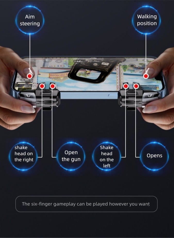 4-on Mobile Game Triggers with 2 Pairs Anti-Slip Finger Sleeves - Gaming Controller for Shooting Games PUBG, Fortnite, Call of Duty Mobile - Compatible with iPhone  Android Phones (Non-Slip Design, - Image 3