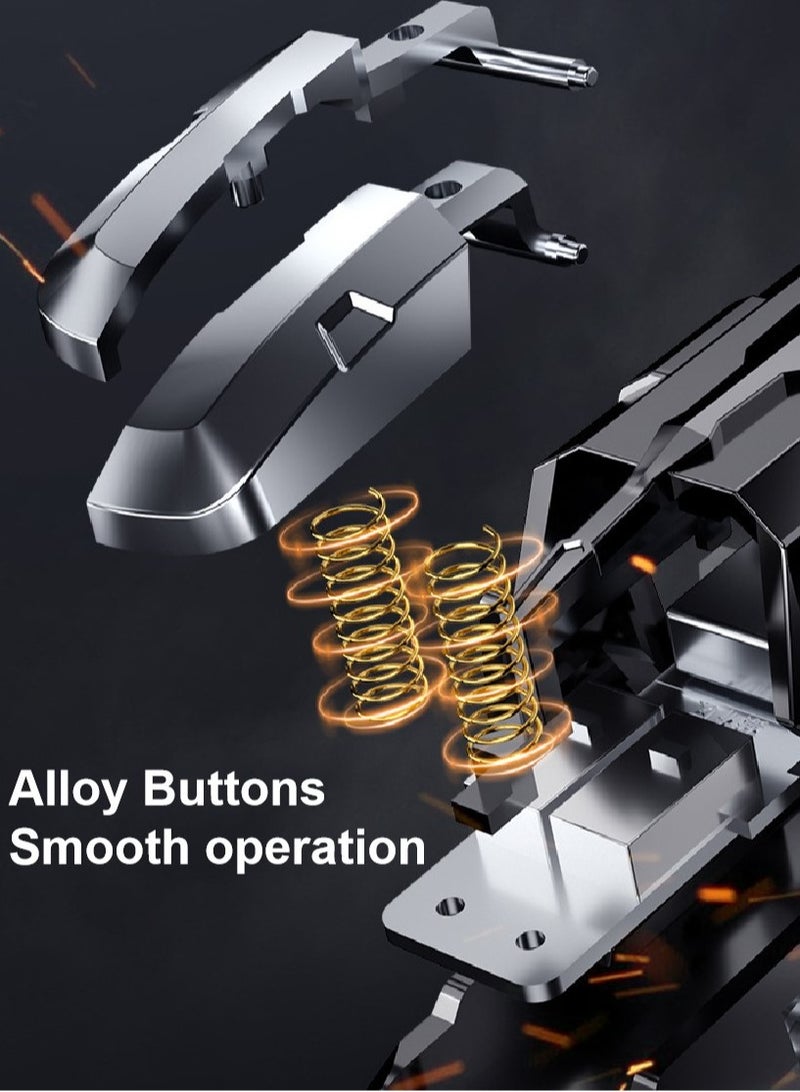 4-on Mobile Game Triggers with 2 Pairs Anti-Slip Finger Sleeves - Gaming Controller for Shooting Games PUBG, Fortnite, Call of Duty Mobile - Compatible with iPhone  Android Phones (Non-Slip Design, - Image 4