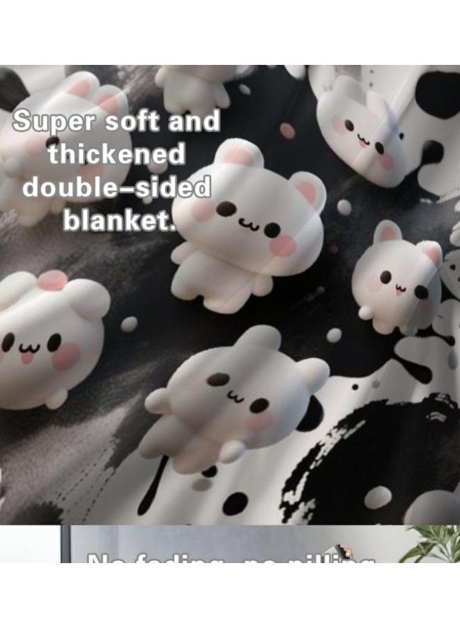 عام بطانية رقيقة من الفانيلا (حرارة ومريحة، ومناسبة للنوم واستخدام اللعبة والغبار والرمل) 150 سم * 200 سم - 624 - Image 5