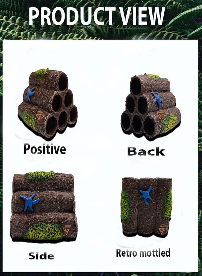 GIG BAZAAR-Aquarium Shelter Pipe Caves Decoration Ornaments - Create a Cozy Hideaway for Your Aquatic Pets Breeding Hiding Spot Area for Shrimp and Small Fish, Decorative Ornament (Red) - Image 4