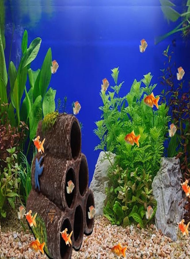 GIG BAZAAR-Aquarium Shelter Pipe Caves Decoration Ornaments - Create a Cozy Hideaway for Your Aquatic Pets Breeding Hiding Spot Area for Shrimp and Small Fish, Decorative Ornament (Red) - Image 2