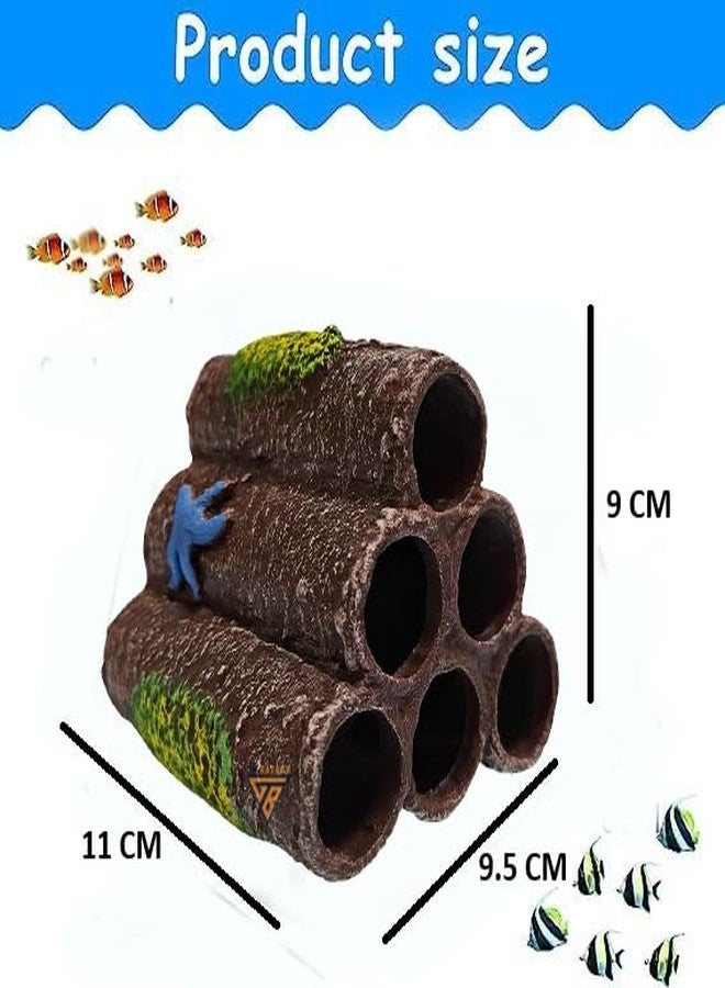 GIG BAZAAR-Aquarium Shelter Pipe Caves Decoration Ornaments - Create a Cozy Hideaway for Your Aquatic Pets Breeding Hiding Spot Area for Shrimp and Small Fish, Decorative Ornament (Red) - Image 3