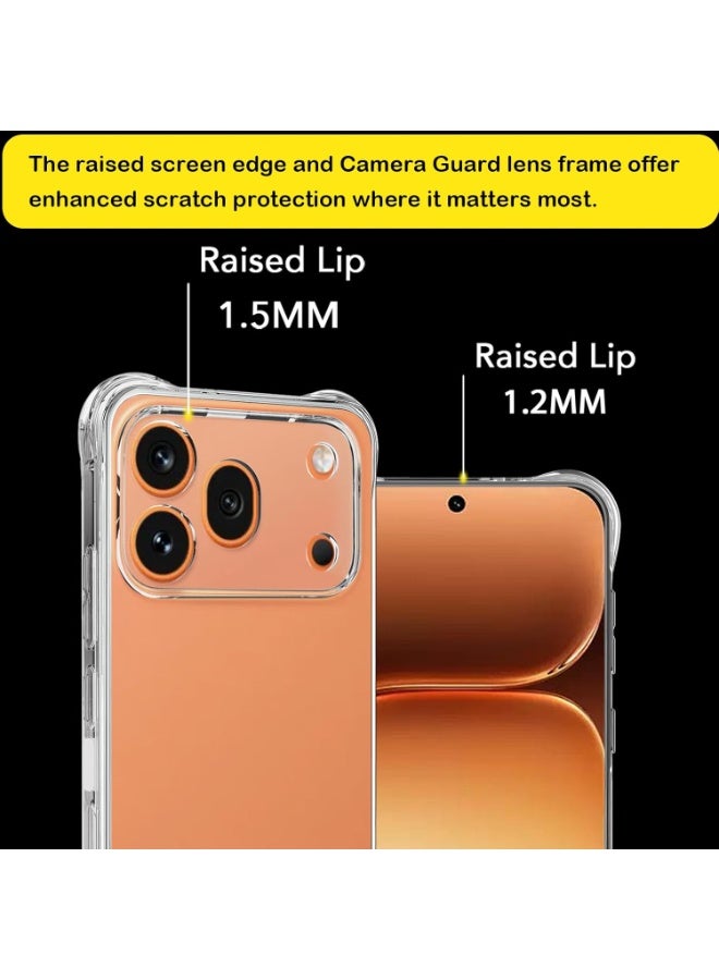 بارالونا غطاء حماية لهاتف Honor 600 Pro، مقاوم للاصفرار، مزود بـ 4 وسائد هوائية في الزوايا، غطاء TPU رفيع مقاوم للخدوش - شفاف - Image 4