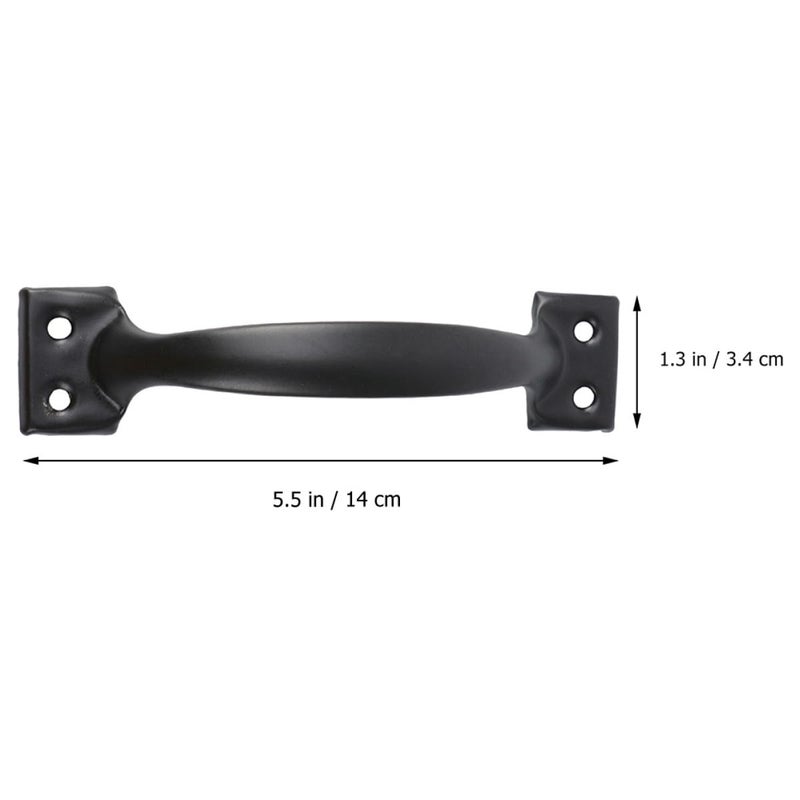 Black Arch Shape Iron Door Handles 14pcs 4 Inch for Cabinet Drawer Dresser Wardrobe - Image 3