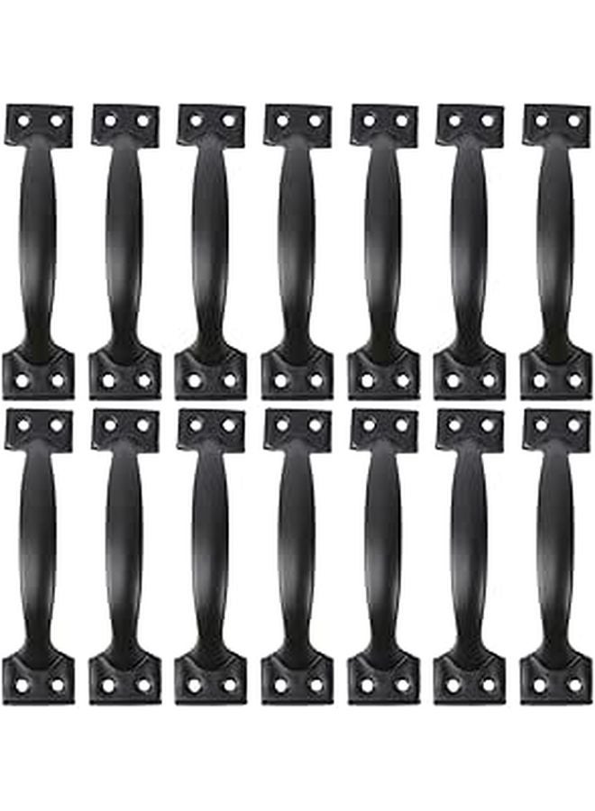 Black Arch Shape Iron Door Handles 14pcs 4 Inch for Cabinet Drawer Dresser Wardrobe - Image 1