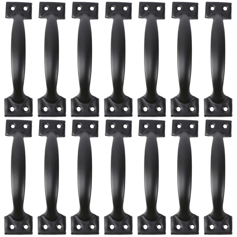 Black Arch Shape Iron Door Handles 14pcs 4 Inch for Cabinet Drawer Dresser Wardrobe - Image 2