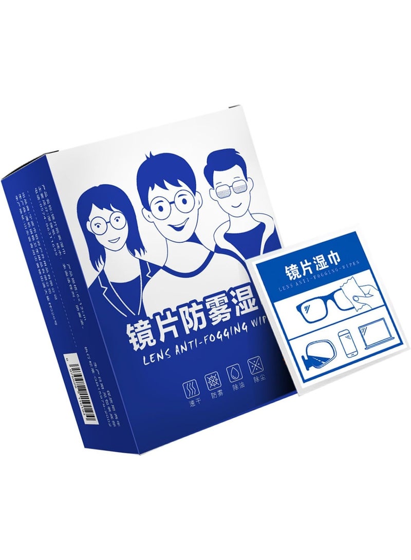 Anti-fog lens wipes - Lens cleaning wipes - Quick-drying, individually wrapped wipes for eyeglasses, lenses, screens, face masks, and swimming goggles (100 pieces) - Image 2