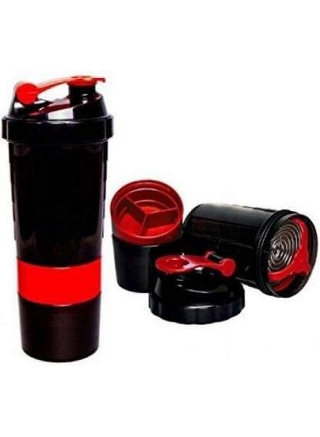 SVShoperzone Leakproof Protein Shaker Bottle with Steel Blender - Gym Shaker for Protein Shake Sipper Bottle, Smoothie Shaker Bottle, Gym Accessory Gift for Men and Women (500ml) - Image 3