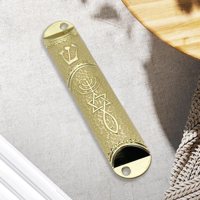 حافظة للميزوزا اليهودية، 16 سم، تصميم فريد، لون بيج - Image 3
