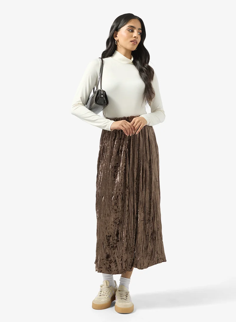 Ginger Metallic Maxi Skirt