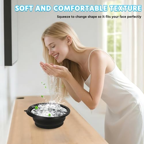 PXBQ Face Bowl for Ice with Built-in Ice Tray – Collapsible Silicone Facial Ice Bath Bowl for Cold Plunge Therapy, Skin Tightening & Acne Relief – Portable Spa Tool for Home & Travel (Pack of 1) - Image 5