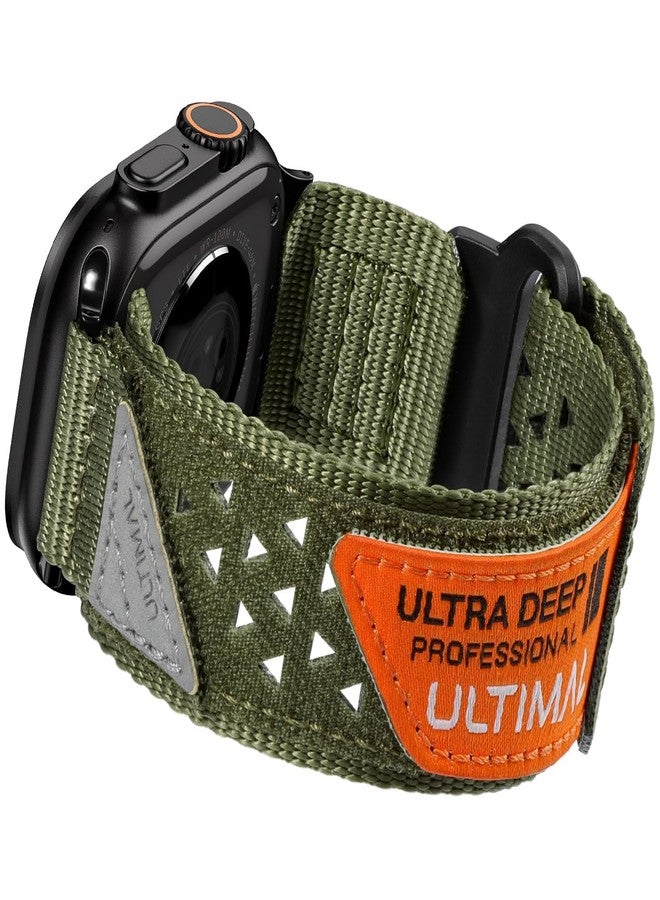 ULTIMAL Compatible witch Apple Watch Ultra 3/2/1 Series 11/10/9/8/7/6/5/4/SE/SE2/SE3,Nylon Stars-Stripes Flag Woven Strap for men 49mm 46mm 45mm 44mm - Image 1