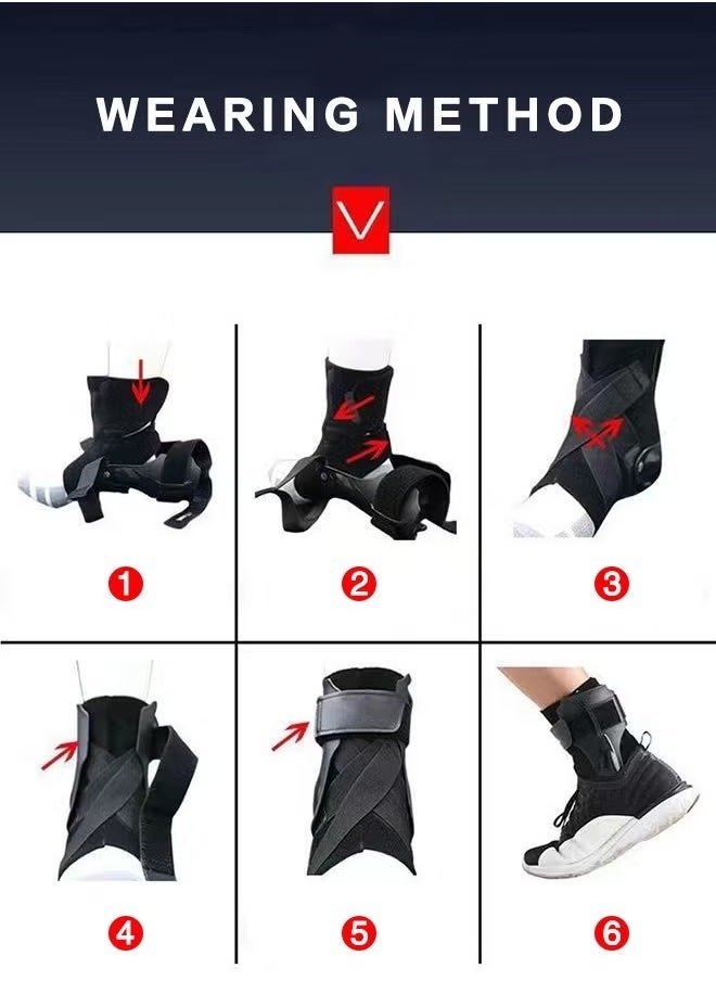 Hicomony Ankle Brace, Ankle Stabilization Support, Lace Up Ankle Support for Running, Basketball, Volleyball  - Image 2