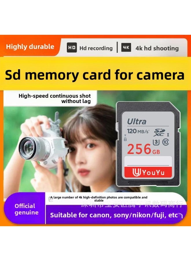 Cross-Border Direct Sales Sd Card Camera Memory Card Sd Large Card 64g 128g Monitoring U3 High-Speed Video Recording 256g Memory Card 