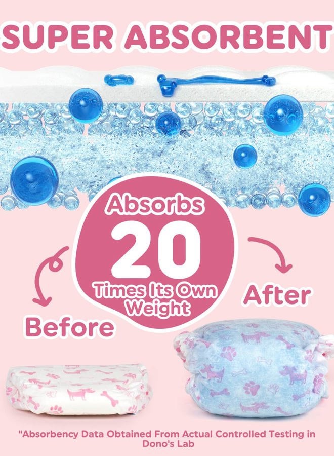 Dono Disposable Cat & Dog Nappies, 48pcs - Super Absorbent, Leak-proof with Wetness Indicator - XXS to L, Female & Male, Heat, Period, Excitable Urinary - Image 5