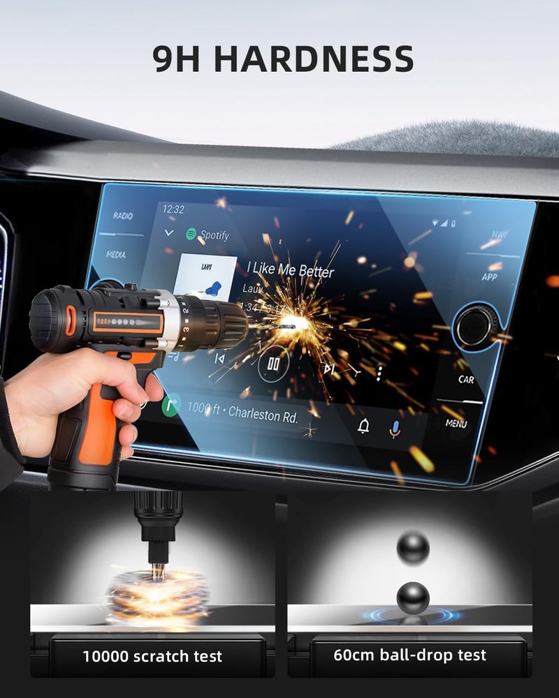 LANGBEAN 8" Discover Media Screen Protector for VW Polo MK6 2018-2024 2025, 9H Tempered Glass Protective Film Screen Protector Film Compatible with Volkswagen Polo 6 AW1 GTI TGI Scratch Resistant - Image 3
