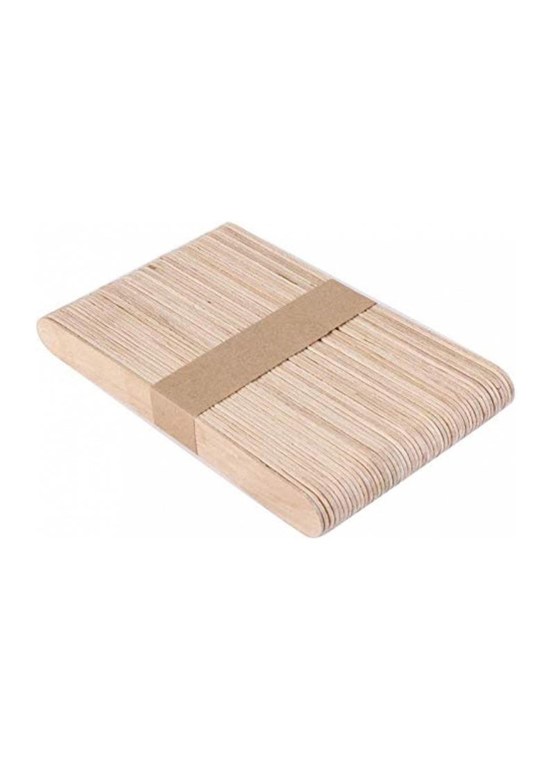 BLOOMING TIME - 50Pcs Big Wooden Wax Spatula Sticks - Image 1
