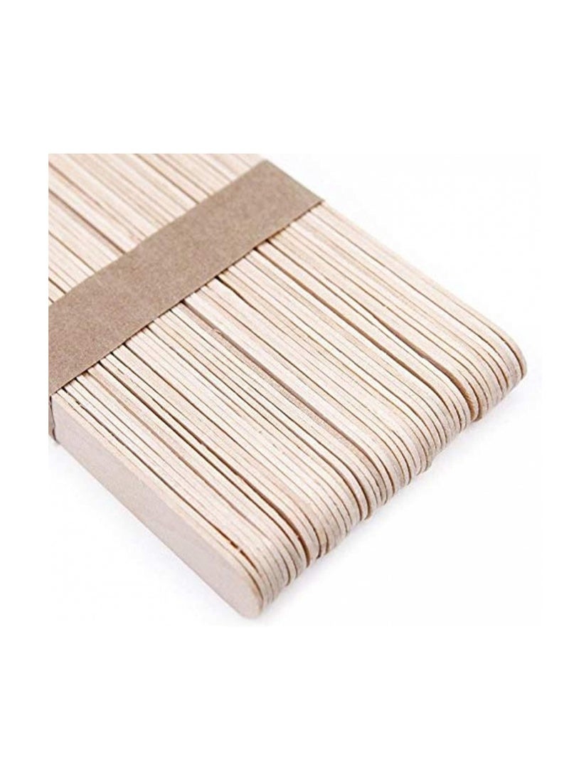 BLOOMING TIME - 50Pcs Big Wooden Wax Spatula Sticks - Image 1