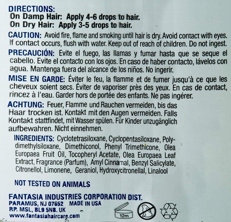 Fantasia Hair Polisher Olive Serum, 2 Oz, 2 Ounce - Image 3