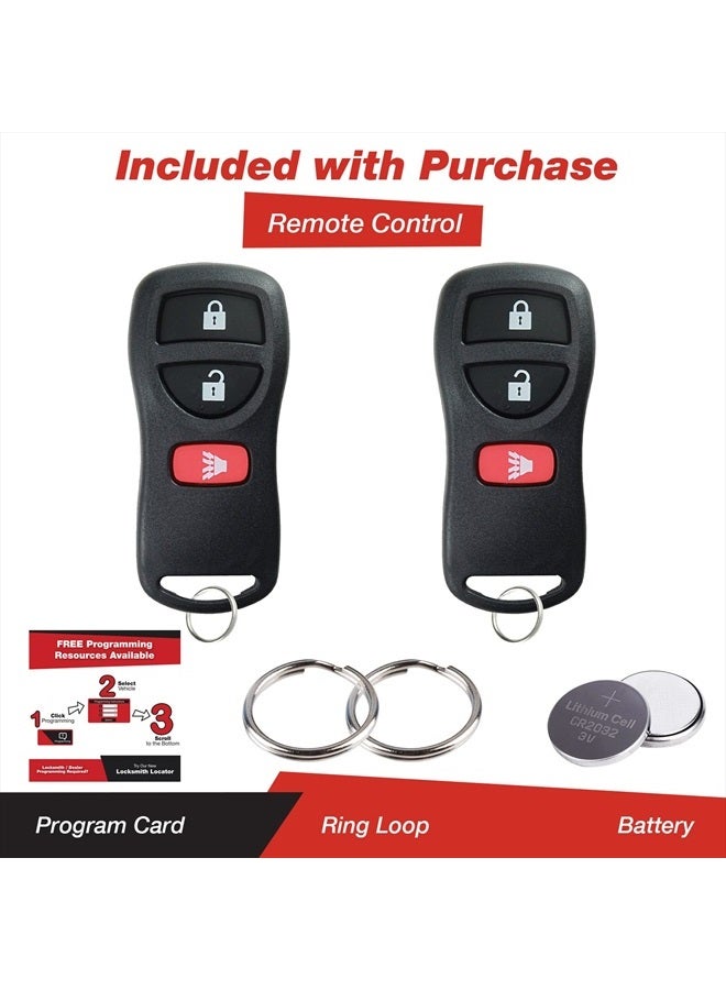 KeylessOption Keyless Entry Remote Control Car Key Fob Replacement for KBRASTU15, CWTWB1U733 (Pack of 2) - Image 2