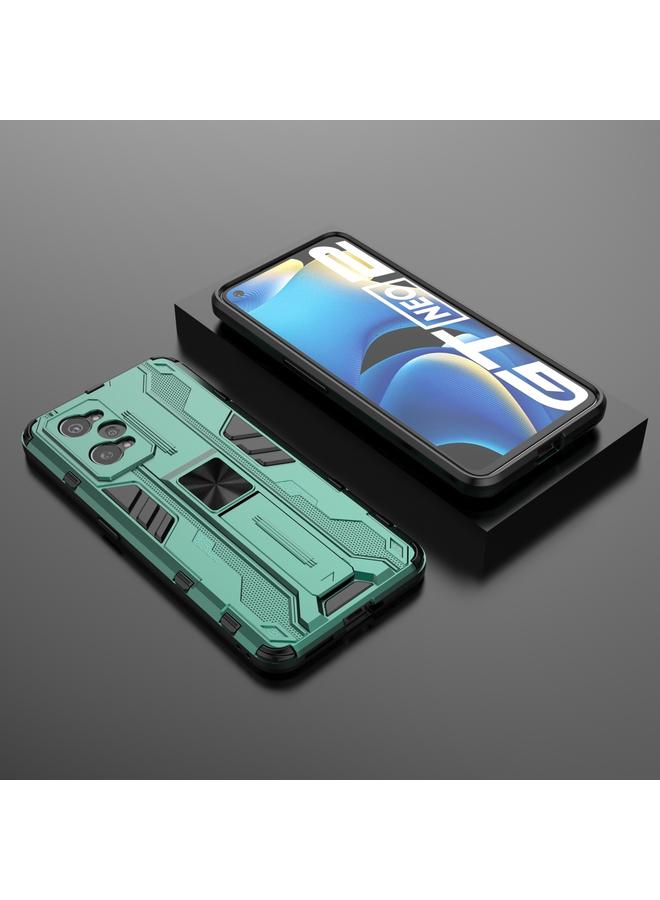 S-TOP Case For OPPO Realme GT Neo2 5G Supersonic PC + TPU Shock-proof Phone Case with Holder - Image 2