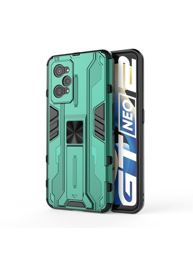 S-TOP Case For OPPO Realme GT Neo2 5G Supersonic PC + TPU Shock-proof Phone Case with Holder - Image 1