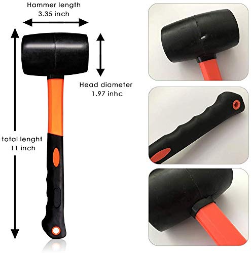 Hari Coconut Opener Tools with Hammer, Super Safe & Easy to Open Young Coconuts Tool, Food Grade Stainless Steel Coconut Opener Set, Rubber Mallet with Handle - Image 2